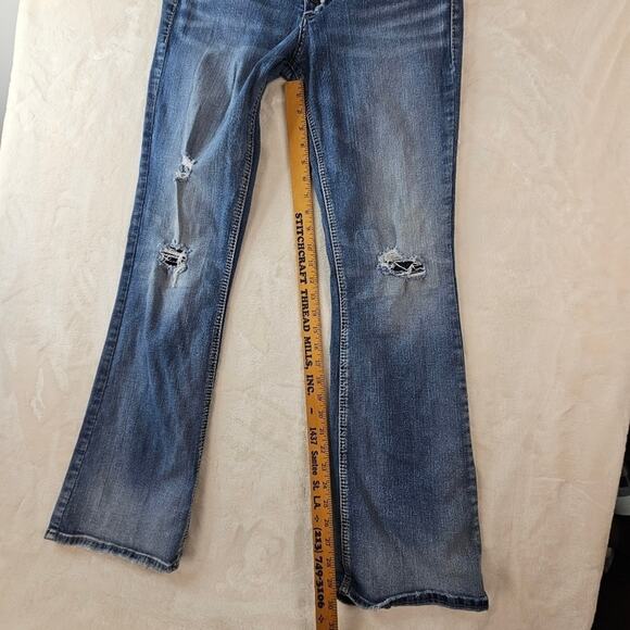 Silver Jeans Suki Mid Bootcut W29 L33 women’s distressed western rodeo boot - Picture 4 of 15